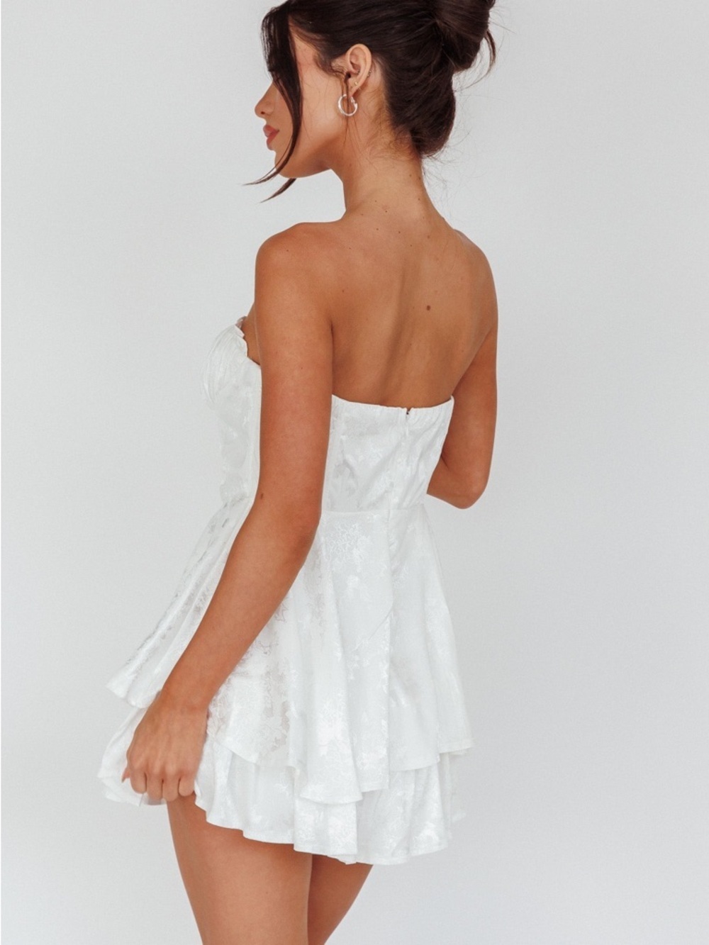 Angel Biba Corset Tier Mini Dress Romper NWT L Soft Girl Romantic Angel Dainty - Picture 2 of 9